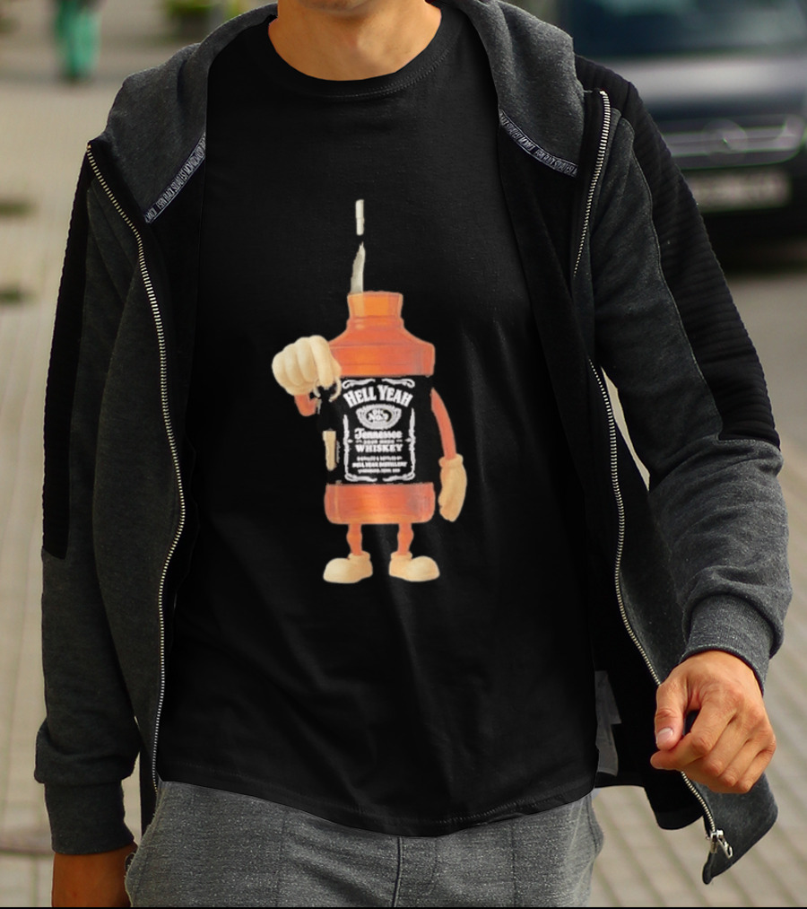 Hell Yeah Tennessee Whiskey Bottle Figure With Car Key T-Shirt