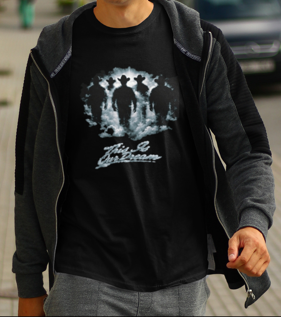Fuerza Regida Malos Pasos Cowboy Silhouette Clouds T-Shirt