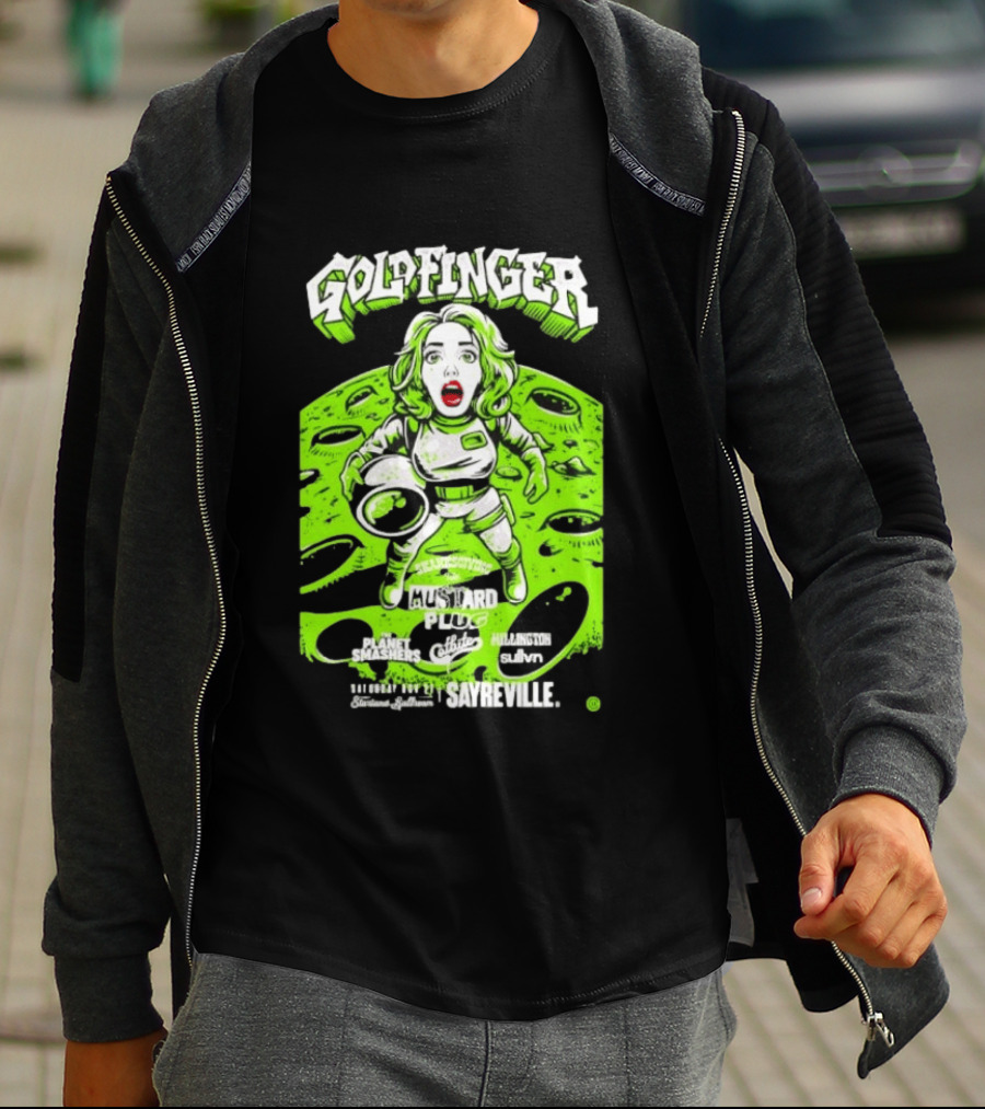 Goldfinger Mustard Plug The Planet Smashers Catbite Millington Skanksgiving Sayreville Alien Space Scene T-Shirt