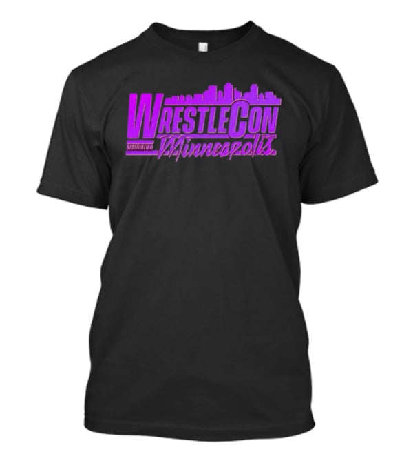 WrestleCon Destination Minneapolis Professional Wrestling Event Skyline T-Shirt