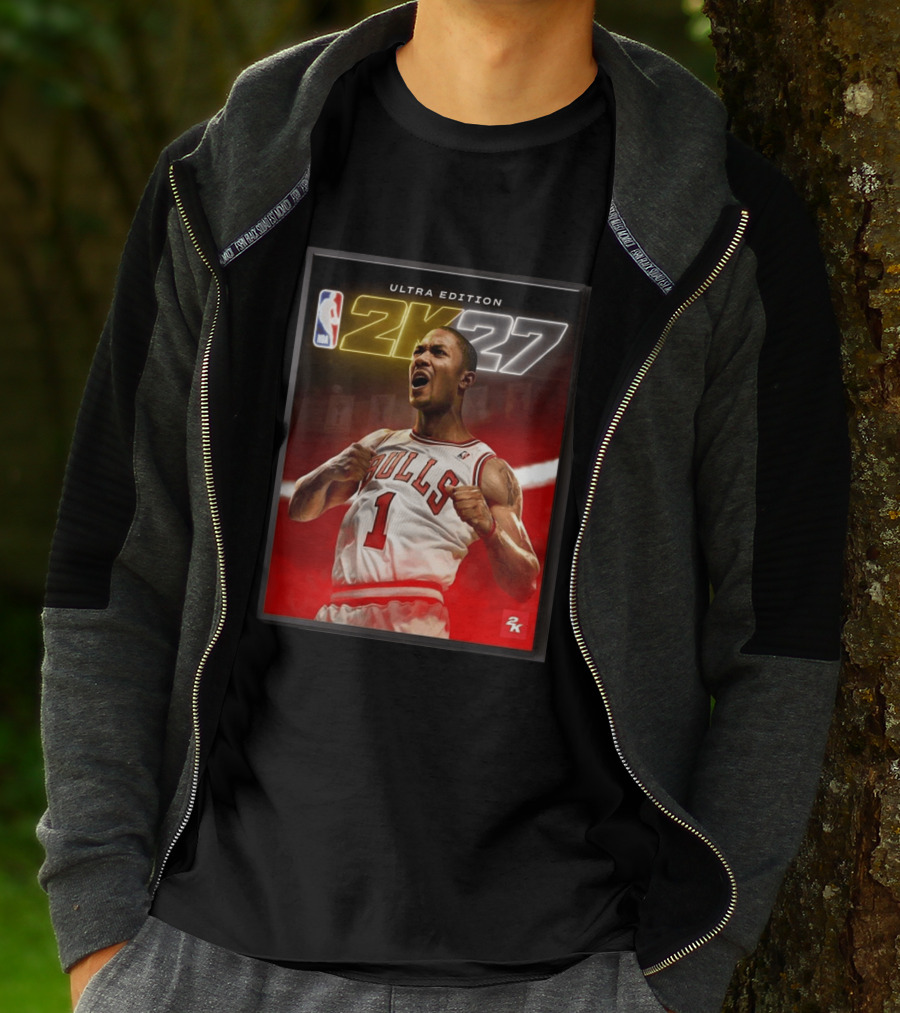 NBA 2K27 Ultra Edition Derrick Rose Bulls Cover Athlete T-Shirt