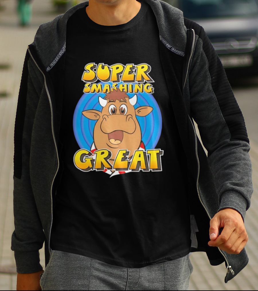 Super Smashing Great Cartoon Bull T-Shirt