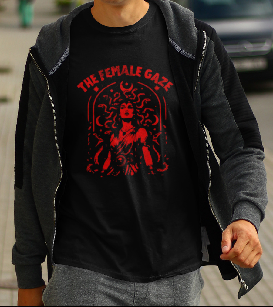 The Female Gaze Medusa Holding Sword Empowerment T-Shirt
