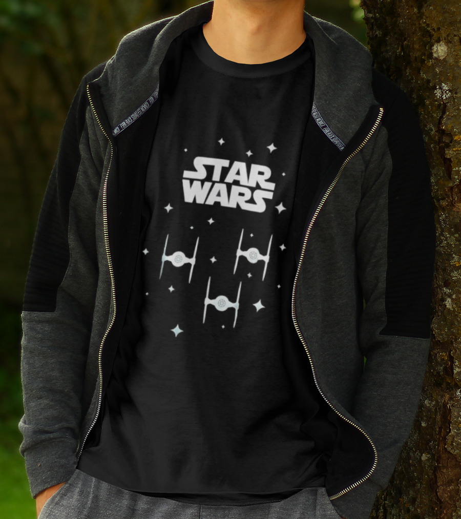 Star Wars TIE Fighter Squadron Dark Side Empire Space Stars T-Shirt