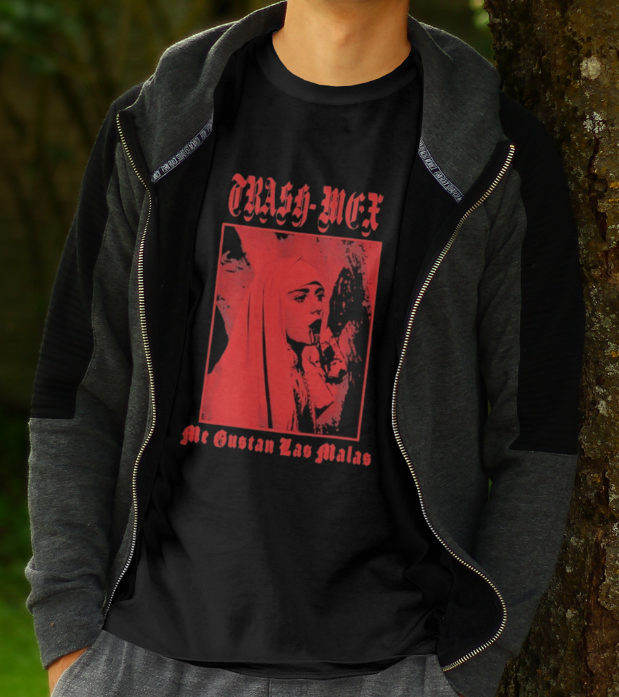 Trash Mex Me Gustan Las Malas Nun Iconic Red Nun T-Shirt