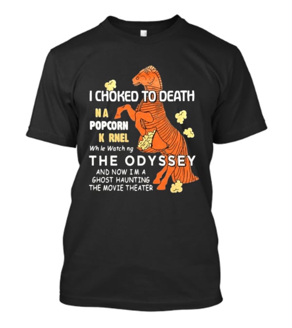 Trojan Horse Ghost Haunting The Odyssey Popcorn Kernel T-Shirt