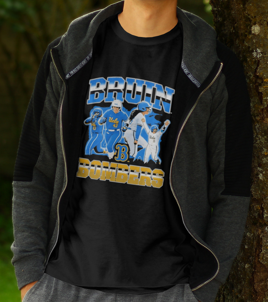 UCLA Bruin Bombers Softball Players Collage T-Shirt
