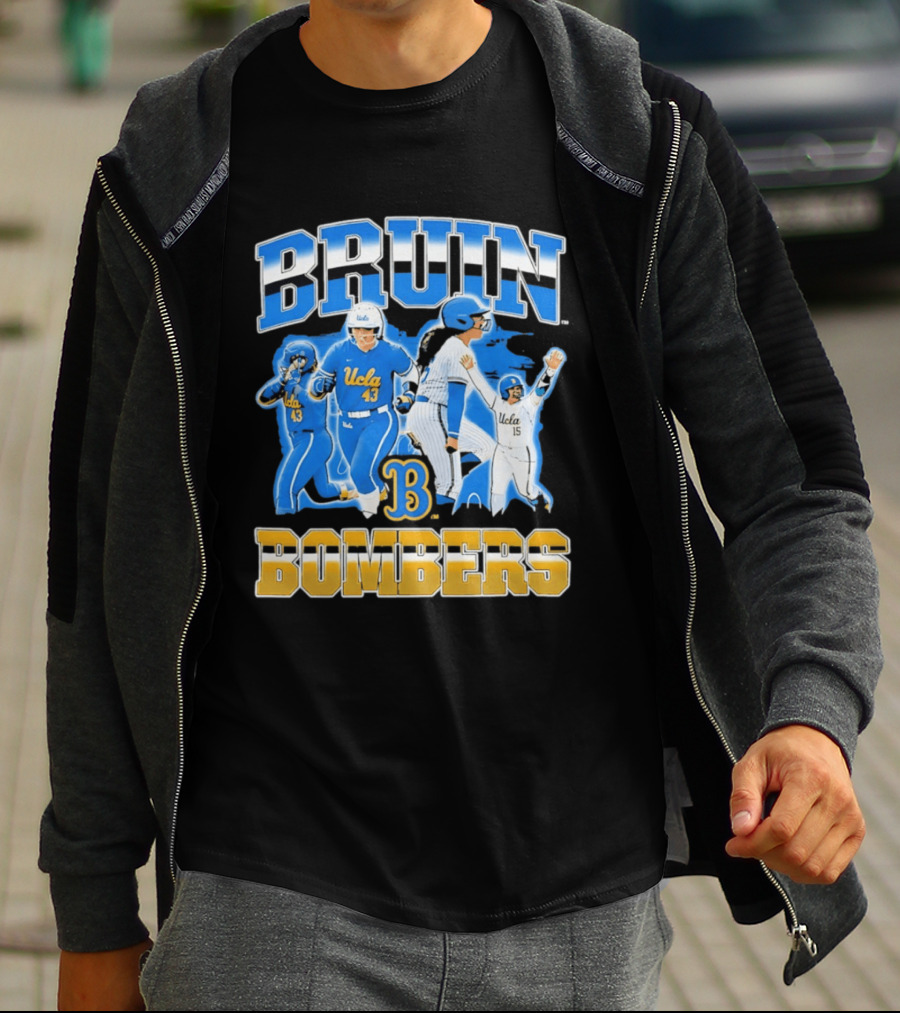 UCLA Bruin Bombers Softball Players Collage T-Shirt