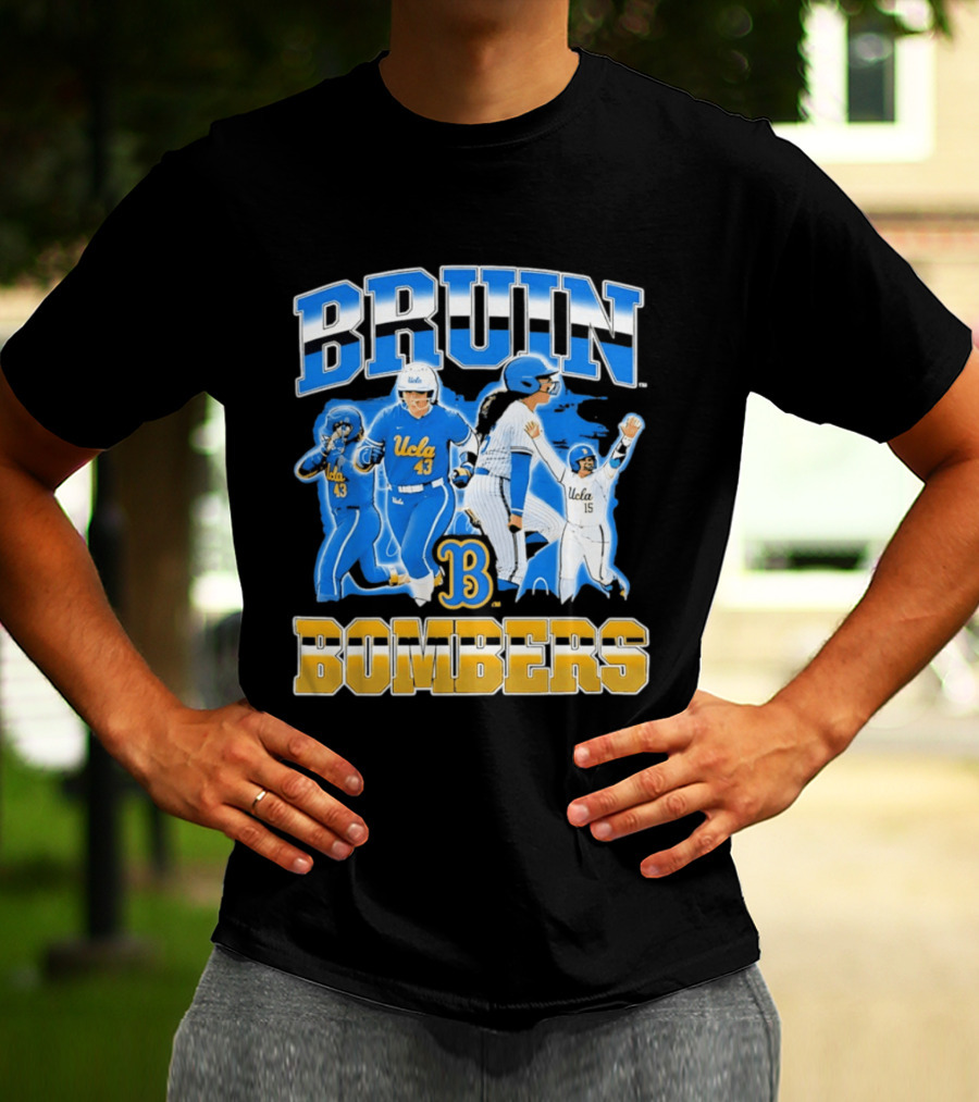 UCLA Bruin Bombers Softball Players Collage T-Shirt