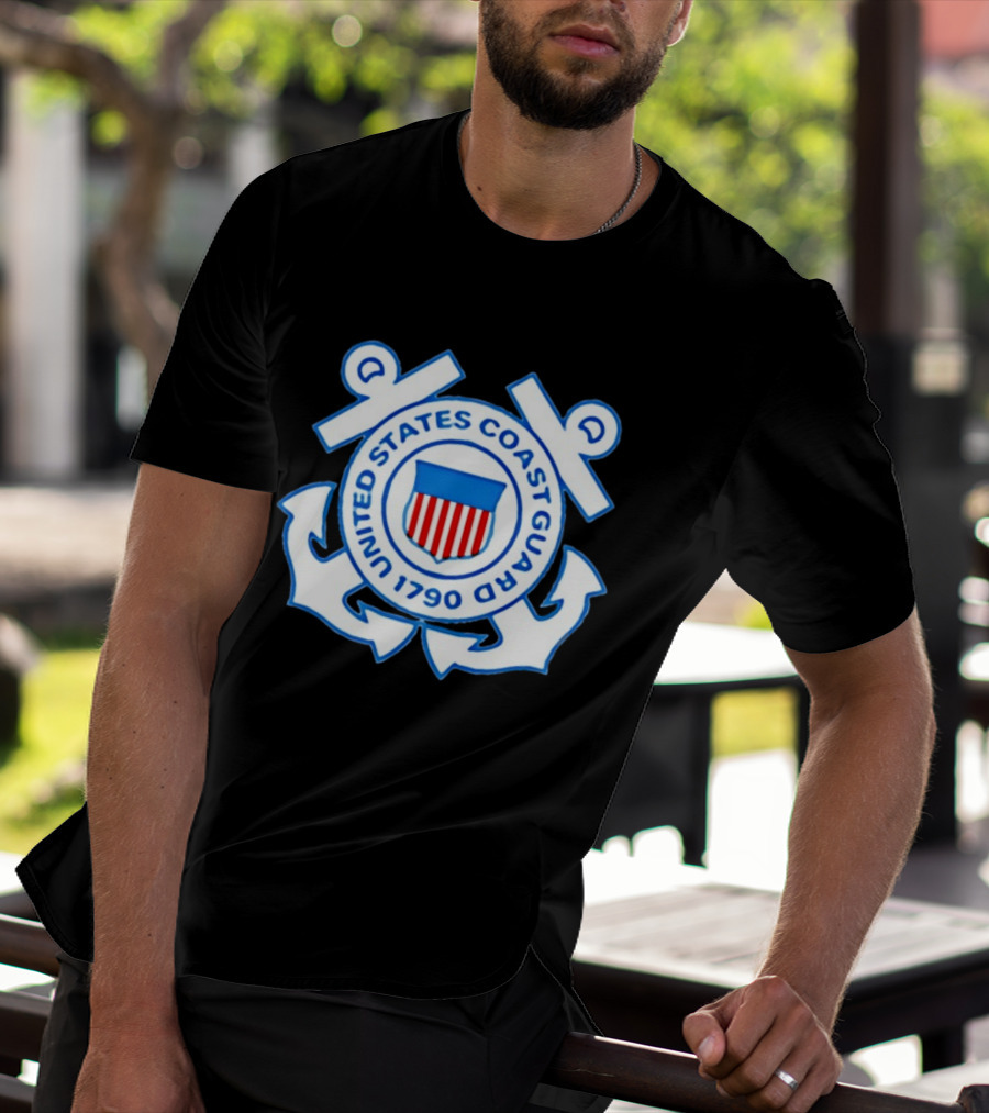 United States Coast Guard Emblem 1790 USCG Anchors Insignia T-Shirt