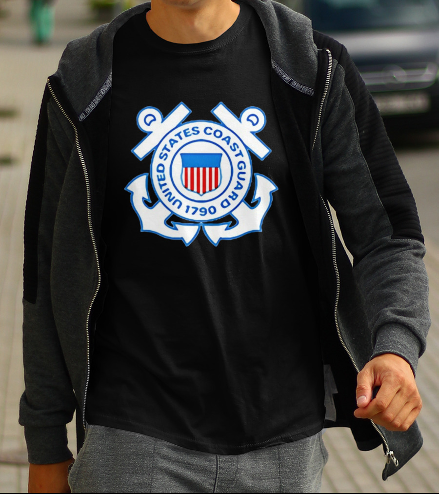 United States Coast Guard Emblem 1790 USCG Anchors Insignia T-Shirt