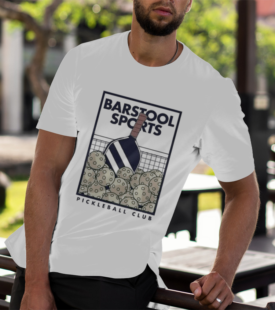 Barstool Sports Pickleball Club Paddle And Net T-Shirt