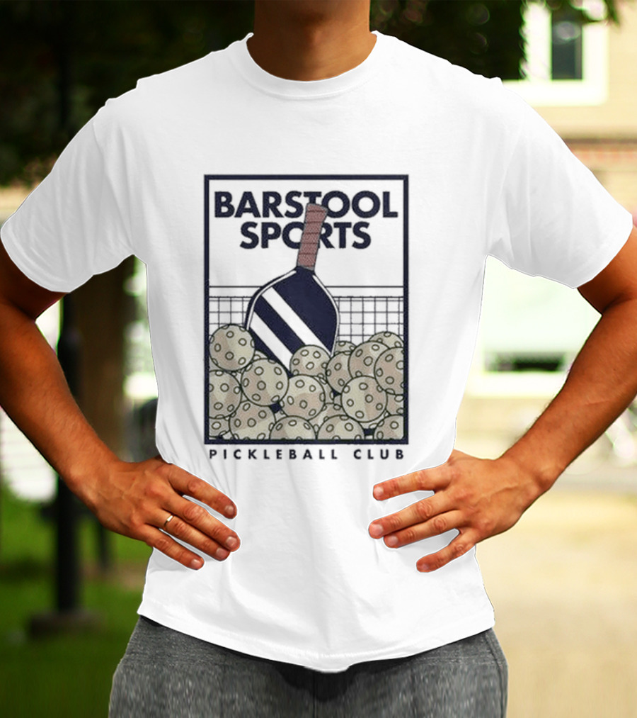 Barstool Sports Pickleball Club Paddle And Net T-Shirt