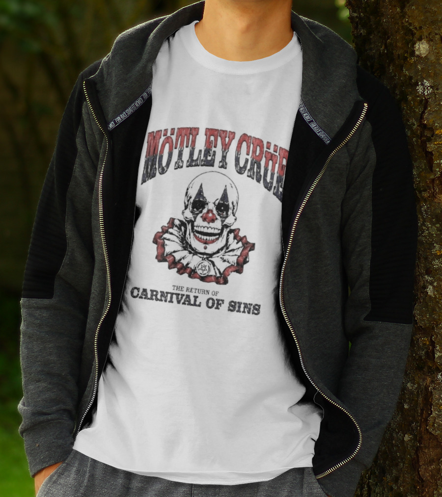 Mötley Crüe Carnival Of Sins The Return Of The Death Clown Tour 2026 With Dates Back T-Shirt