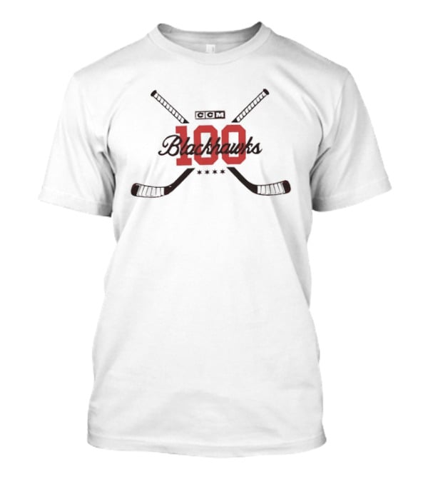 Chicago Blackhawks 100th Anniversary Distressed Vintage Hockey 1917 2017 Celebration T-Shirt