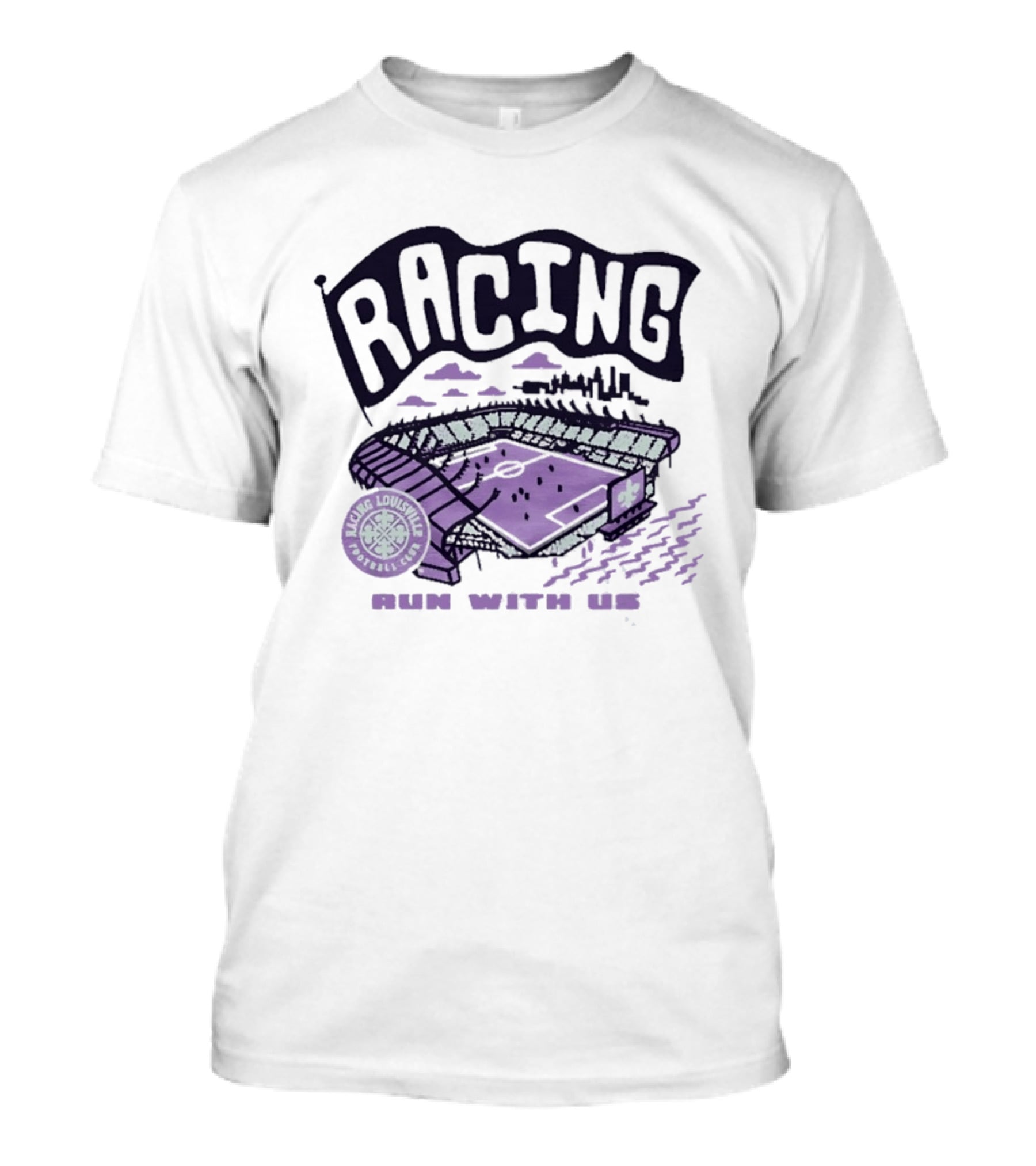 Racing Louisville Football Club Run With Us Stadium T-Shirt