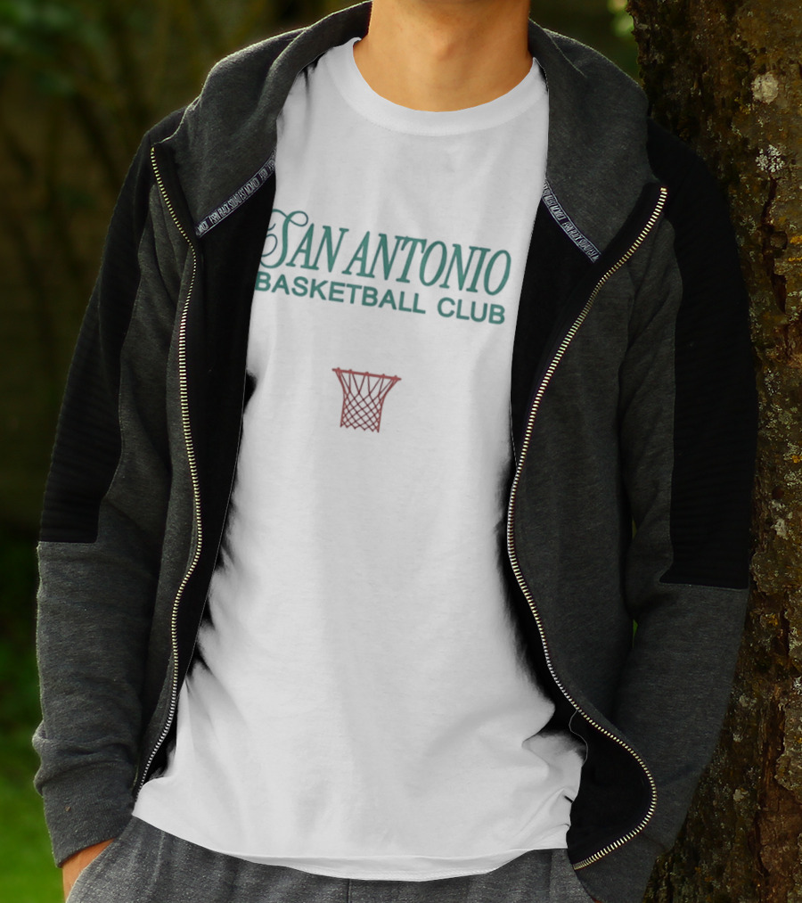 San Antonio Basketball Club Team Name Basketball Hoop T-Shirt