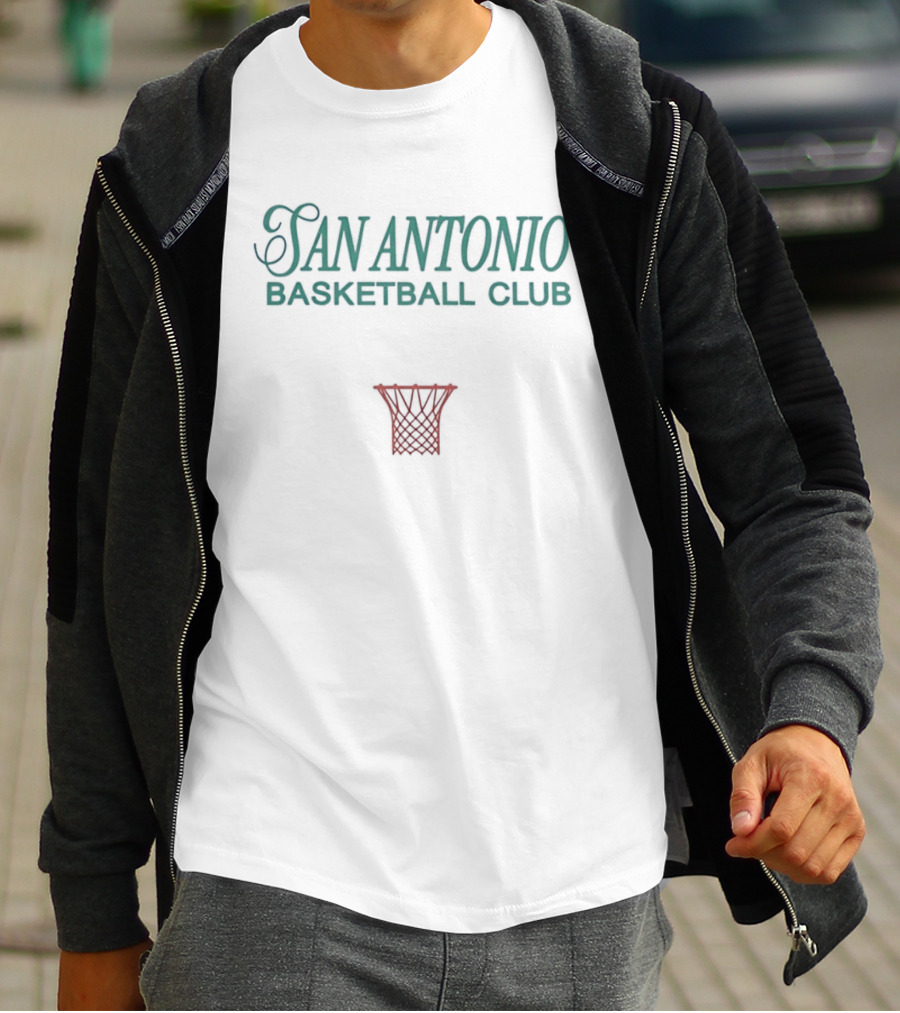 San Antonio Basketball Club Team Name Basketball Hoop T-Shirt