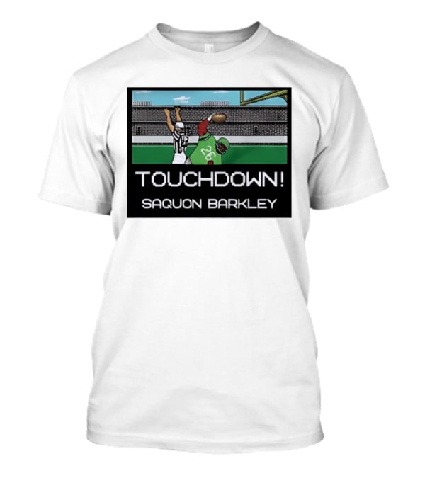 Touchdown Saquon Barkley Pixel Philadelphia Eagles T-Shirt