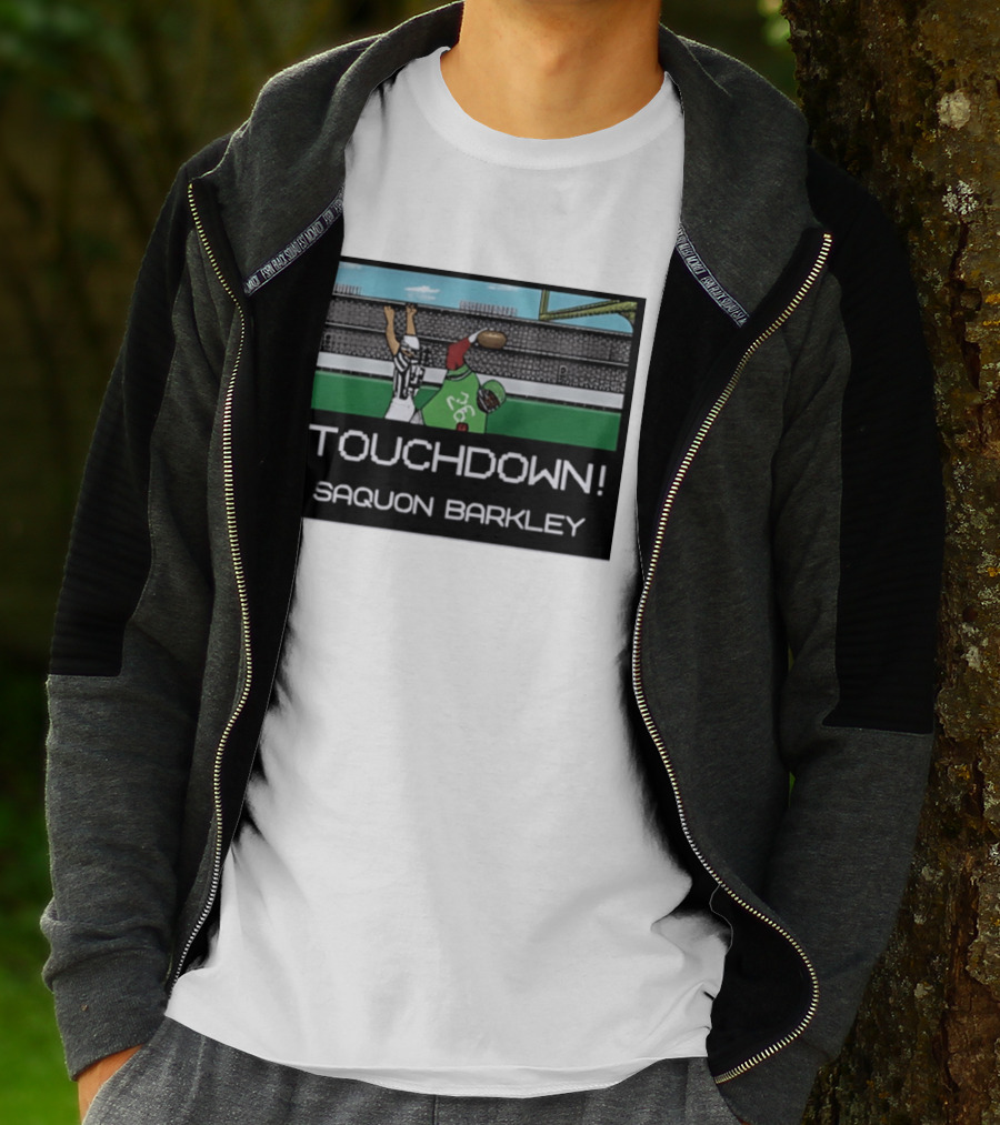 Touchdown Saquon Barkley Pixel Philadelphia Eagles T-Shirt