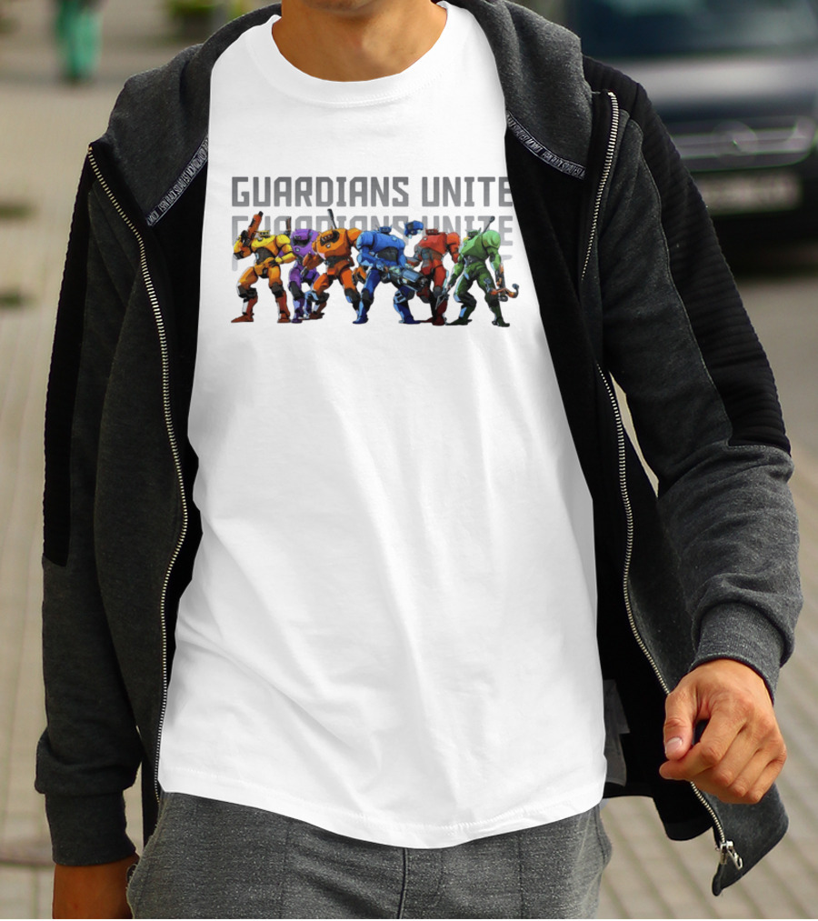 Guardians Unite Mecha Robot Squad T-Shirt