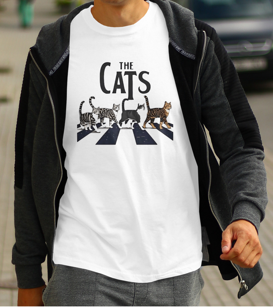 The Cats Abbey Road Crossing For Cat Lovers T-Shirt