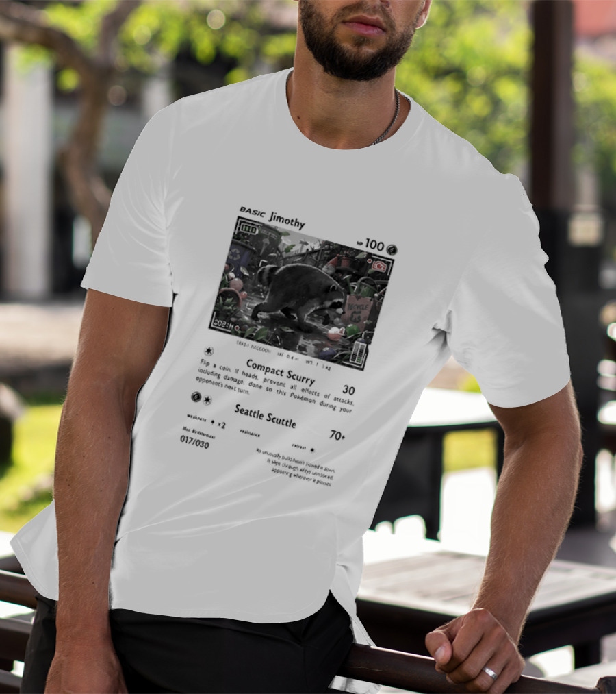 Jimothy Card 110 Combat Scrapy Raccoon Seattle Scuttle 70 2023 67/99 T-Shirt