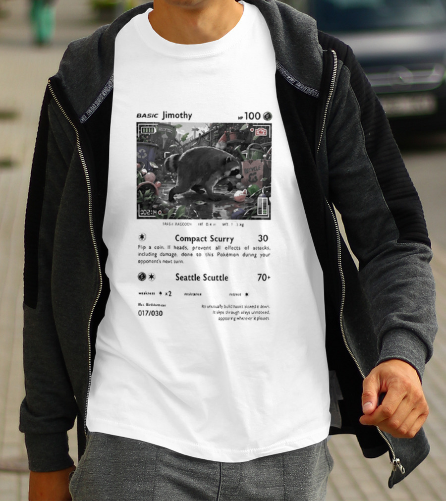 Jimothy Card 110 Combat Scrapy Raccoon Seattle Scuttle 70 2023 67/99 T-Shirt