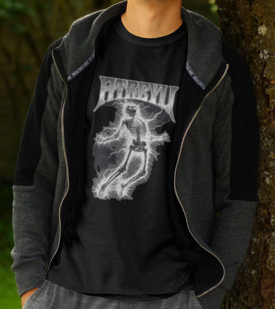 Atreyu Electric Skeleton Lightning Scene T-Shirt