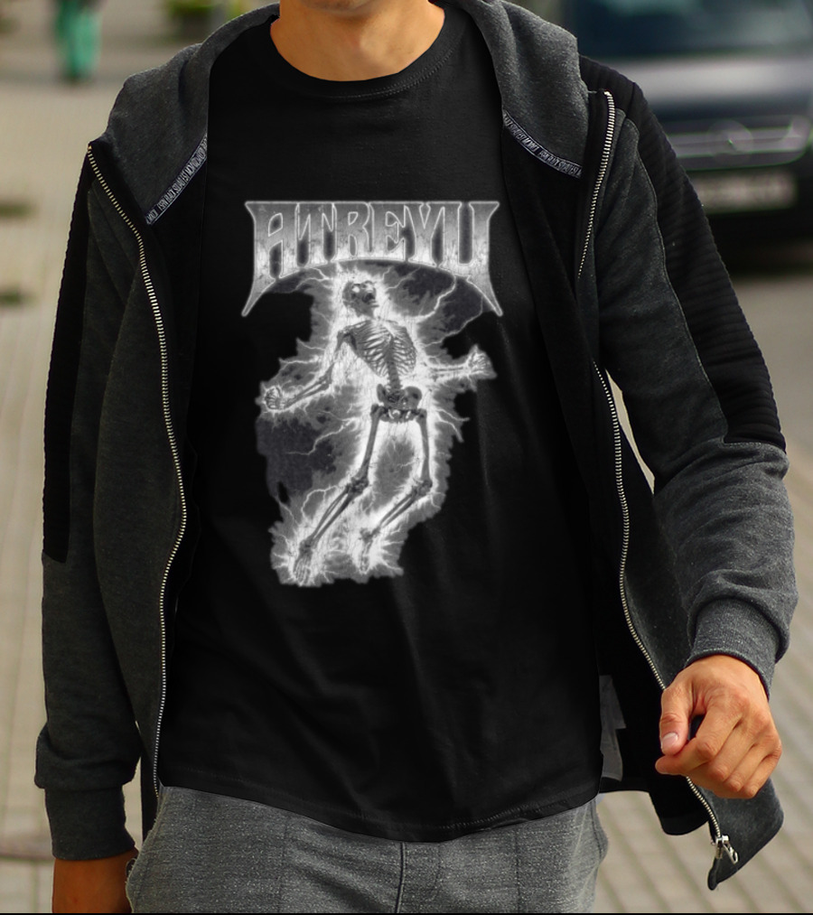 Atreyu Electric Skeleton Lightning Scene T-Shirt