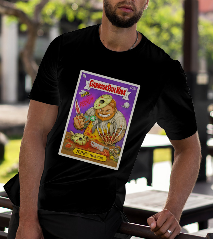 Garbage Pail Kids 666a Jerry Horror Redrum Trading Card T-Shirt