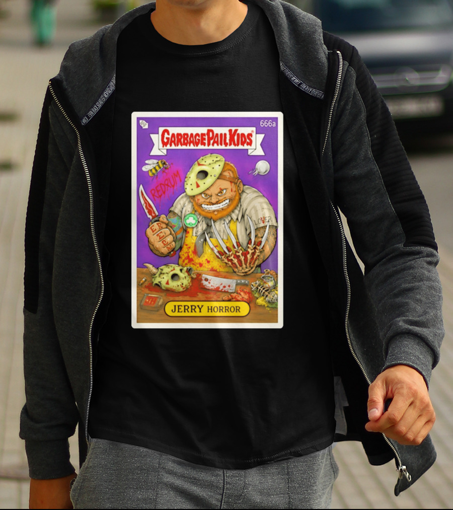 Garbage Pail Kids 666a Jerry Horror Redrum Trading Card T-Shirt