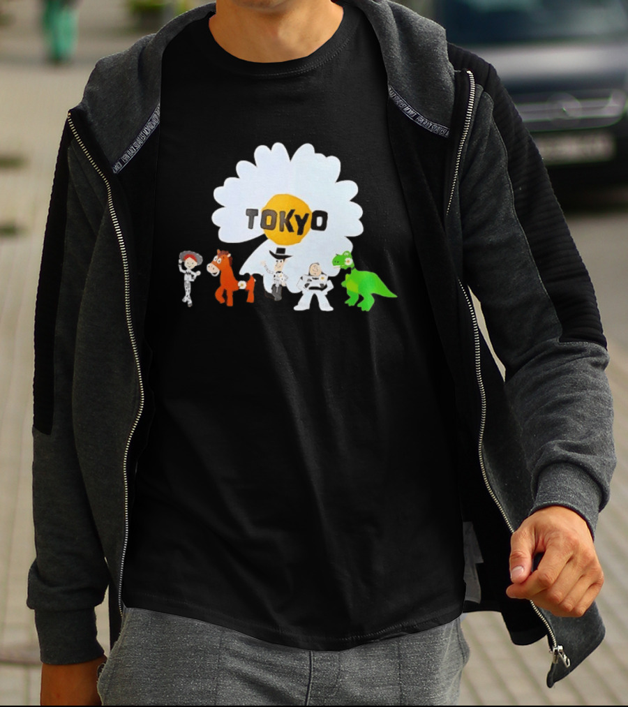 Jessie Bullseye Woody Buzz Lightyear Rex Toy Story Tokyo Flower T-Shirt