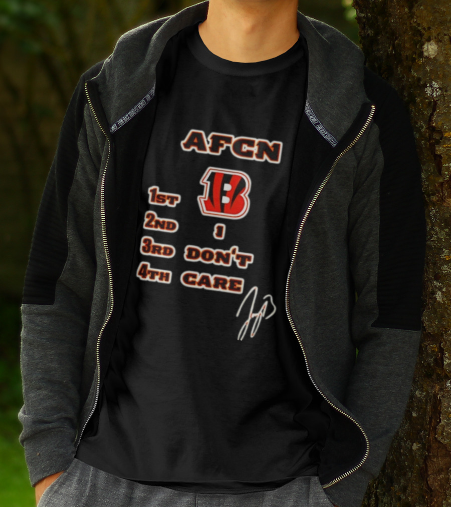 Joe Burrow Cincinnati Bengals AFCN 1st 2nd 1 3rd Don't 4th Care Bengals Football T-Shirt