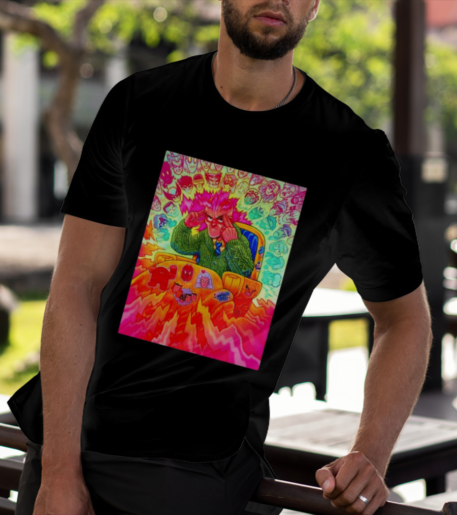 Professor X Dazzler World Tour X Men Collage Psychedelic Comic Art Marvel Characters T-Shirt