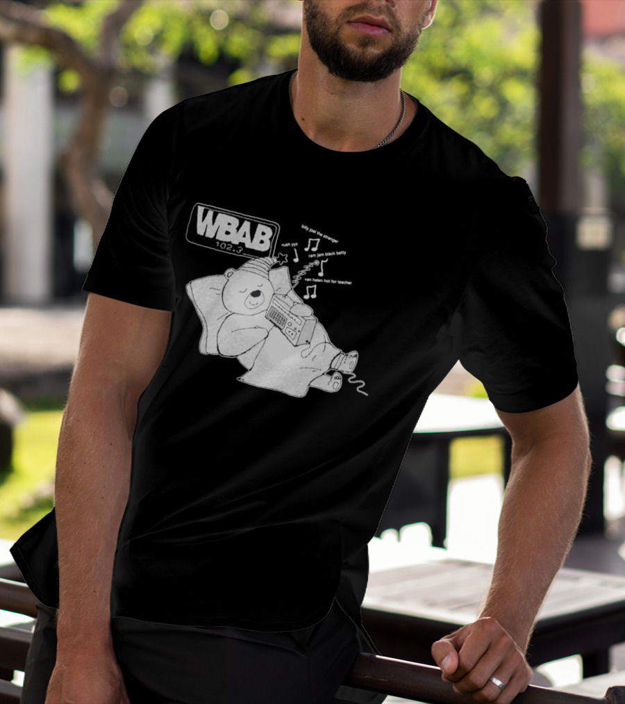 WBAB 102.3 Sleeping Bear Music Notes Radio Billy Joel The Stranger Rush YYZ T-Shirt