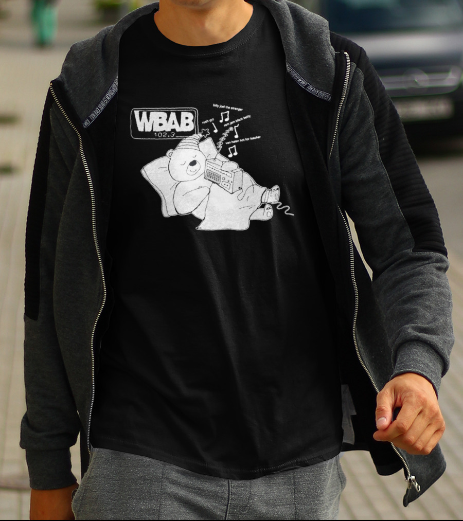 WBAB 102.3 Sleeping Bear Music Notes Radio Billy Joel The Stranger Rush YYZ T-Shirt