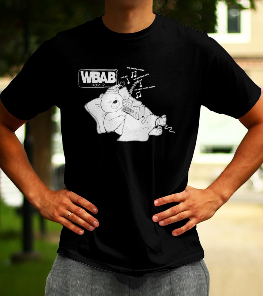 WBAB 102.3 Sleeping Bear Music Notes Radio Billy Joel The Stranger Rush YYZ T-Shirt