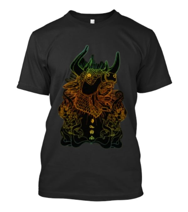 Mastodon Beast Pullover With Intricate Horned Creature T-Shirt