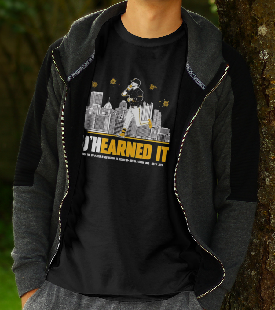 Ryan Ohearn Pittsburgh Pirates 10 RBI Game Ohearned It July 7 2026 MLB Skyline T-Shirt