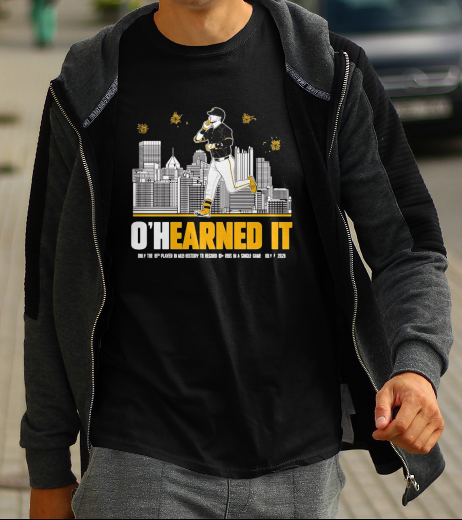 Ryan Ohearn Pittsburgh Pirates 10 RBI Game Ohearned It July 7 2026 MLB Skyline T-Shirt