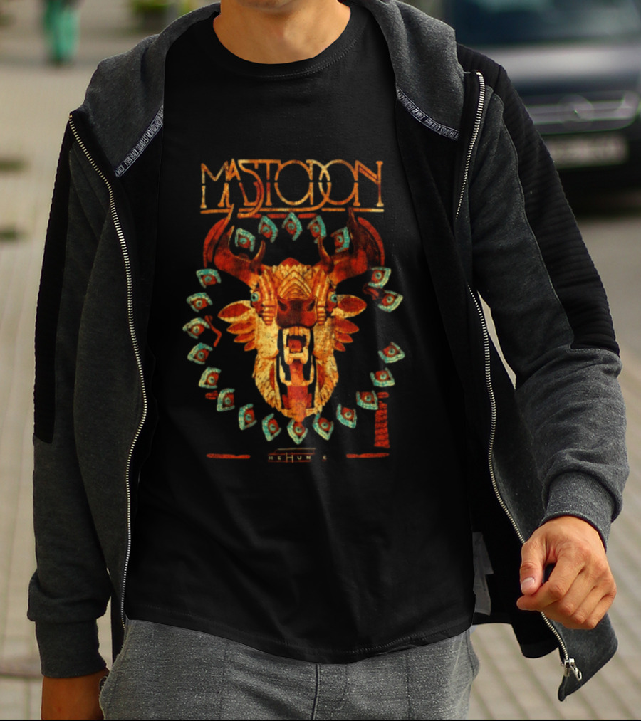 Mastodon Special Bull Skull With Floating Eyes T-Shirt