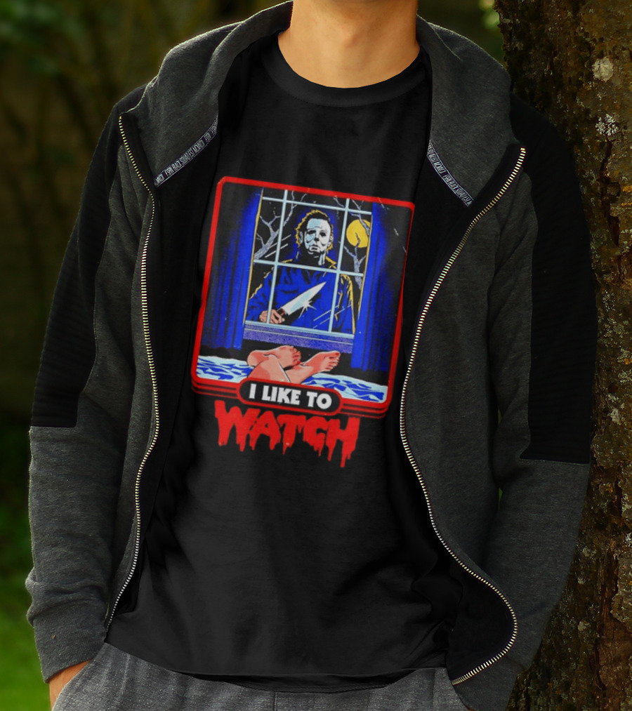Michael Myers Halloween I Like To Window Scene T-Shirt