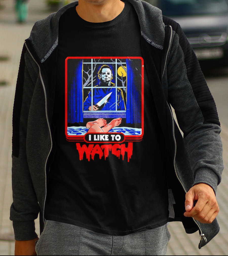 Michael Myers Halloween I Like To Window Scene T-Shirt