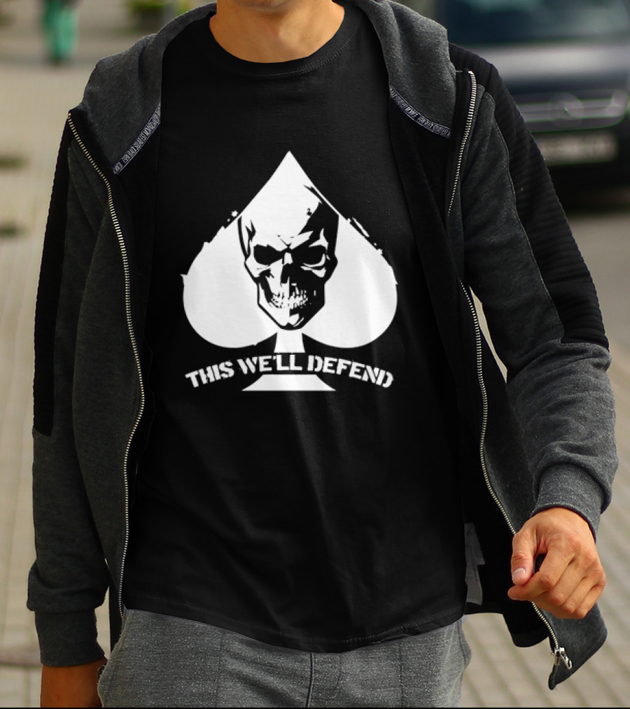 This We'll Defend Skull Spade US Army T-Shirt