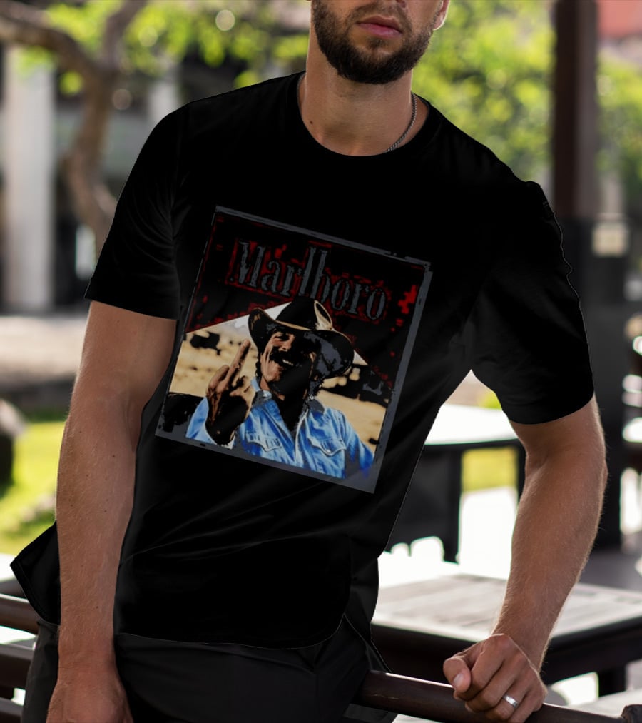 Marlboro Cowboy Middle Finger Cigar Tom Selleck Attitude T-Shirt