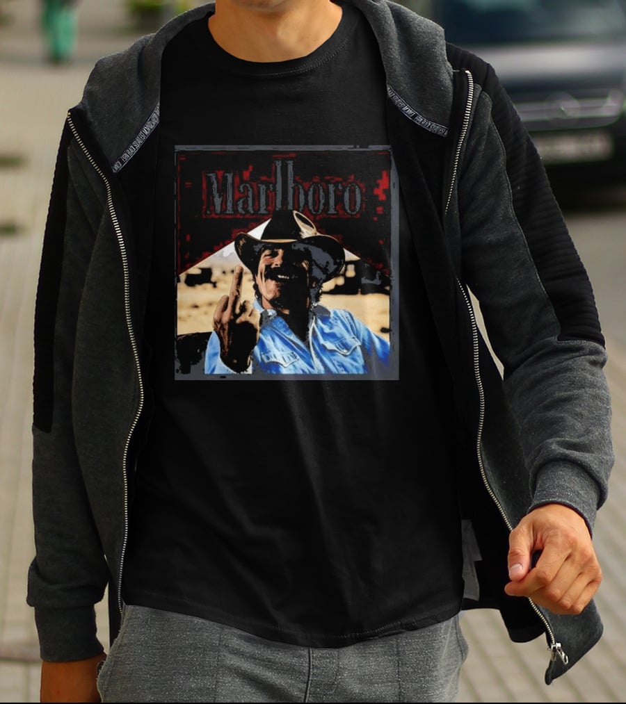 Marlboro Cowboy Middle Finger Cigar Tom Selleck Attitude T-Shirt