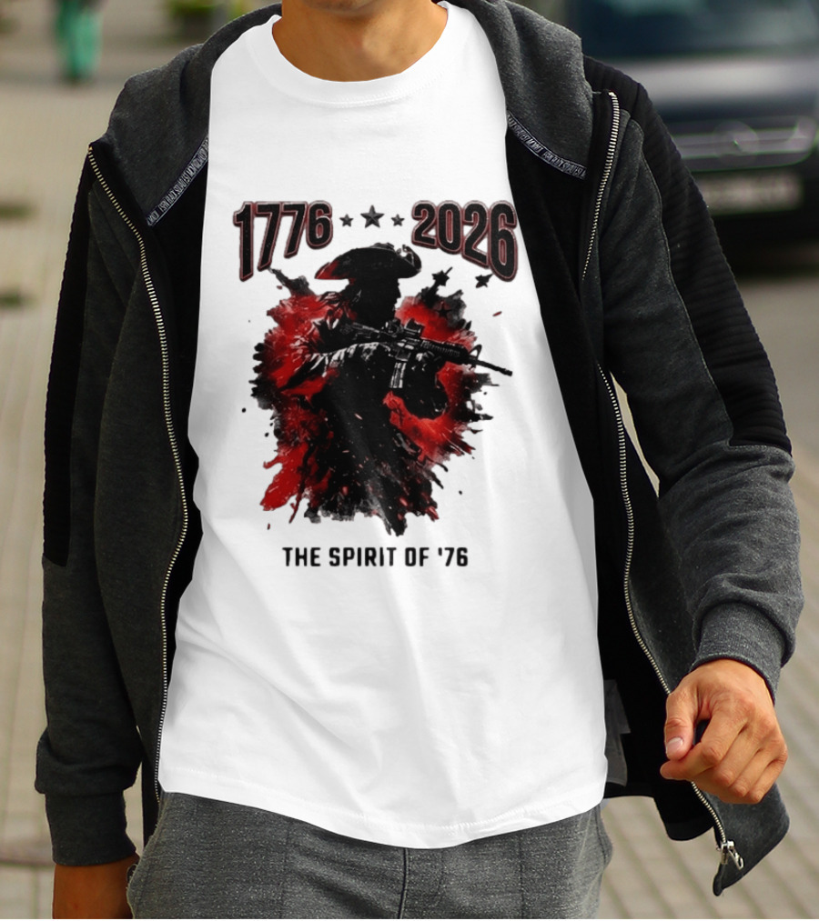 1776 2026 The Spirit Of '76 USA Patriotic Soldier T-Shirt