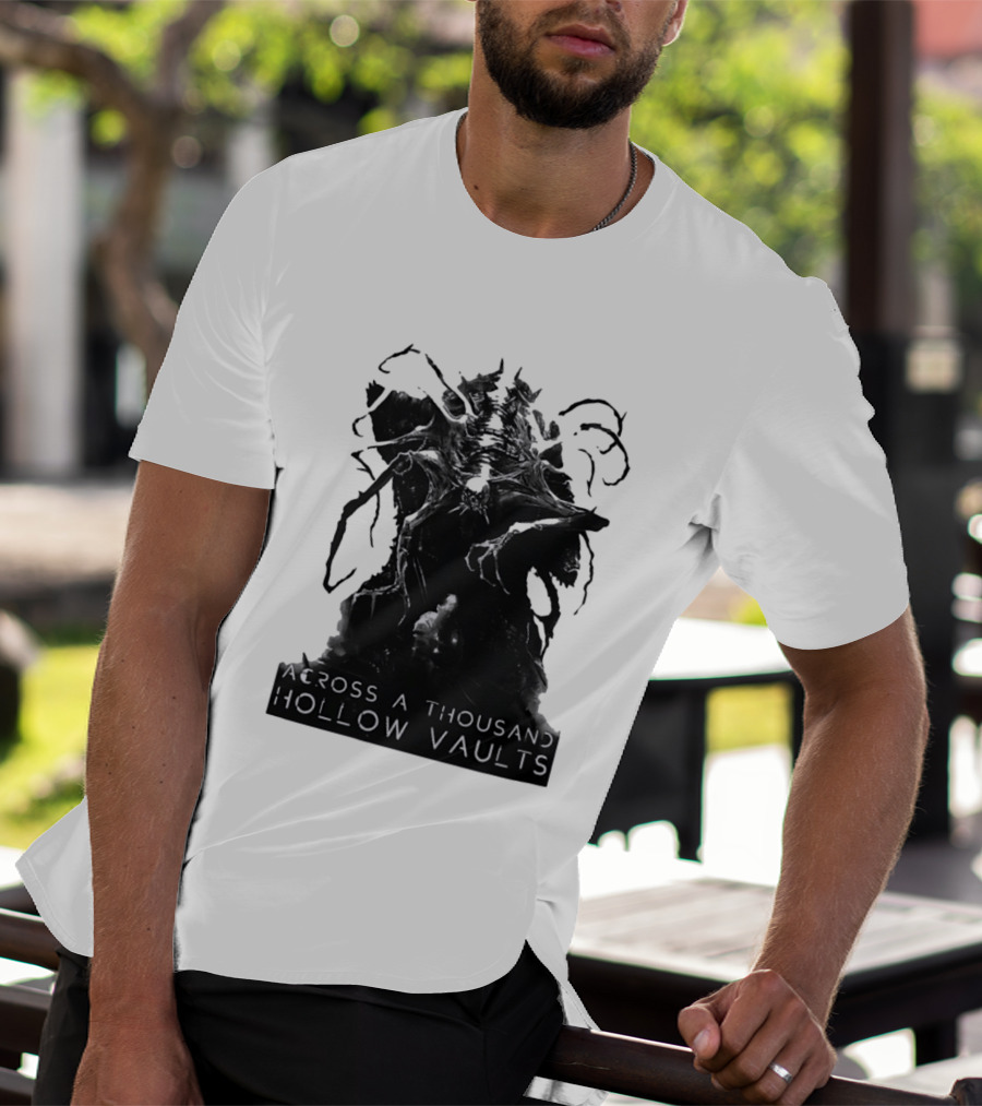Across A Thousand Hollow Vaults Dark Fantasy Creature Horror Mythical Entity T-Shirt