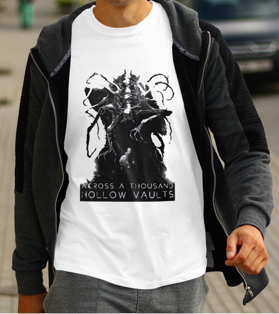 Across A Thousand Hollow Vaults Dark Fantasy Creature Horror Mythical Entity T-Shirt